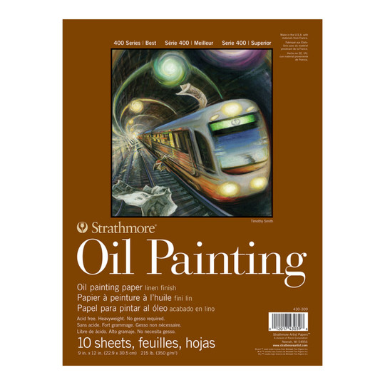 400 Series Oil Painting Pad, 9 x 12 Inches, 10 Sheets