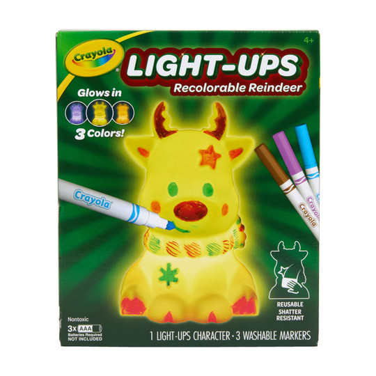 Recolorable Light-Up Reindeer Activity Set