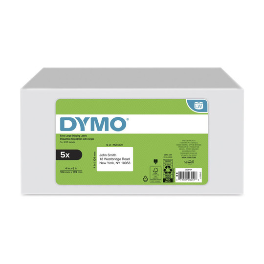 Extra-Large Direct Thermal Shipping Labels, 4 x 6 Inches, White, 1,100 Labels