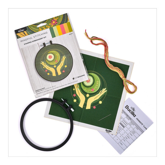 Lunar Balance Stamped Embroidery Kit, 6 Inch