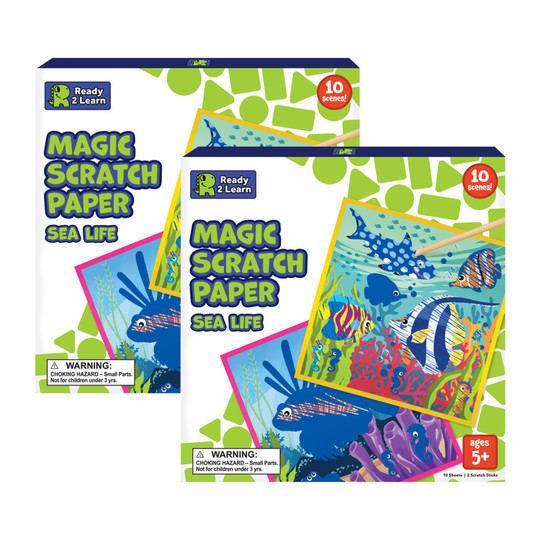 Sea-Life Scratch Art Activity Sets, 20 Boards