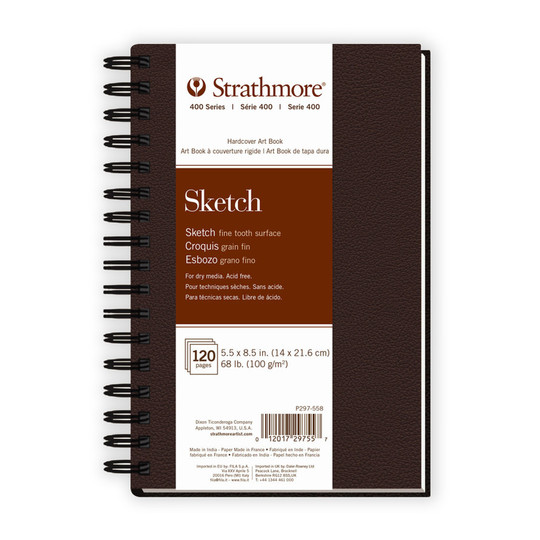 400 Series Side-Wire Sketch Art Book, 5.5 x 8.5 Inches