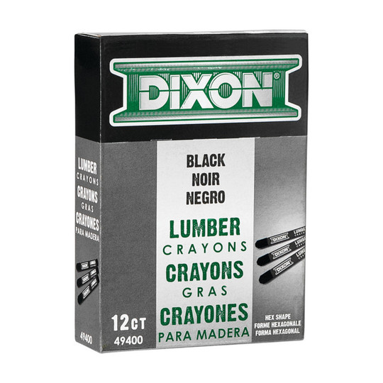 Carbon Black Lumber Crayons, 12-Pack