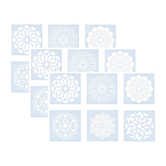 Mandala Stencil Sets, 18-Pack