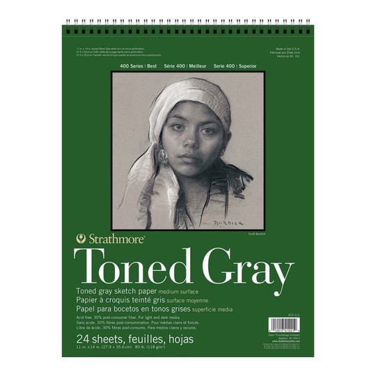 400 Series Recycled Toned Tan Sketch Paper Pad, 11 x 14 in., 24 Sheets