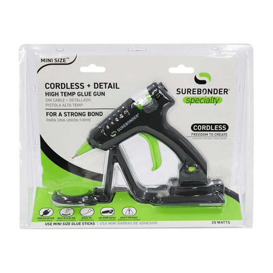 Compact Cordless Precision Glue Gun Kit with Charging Base