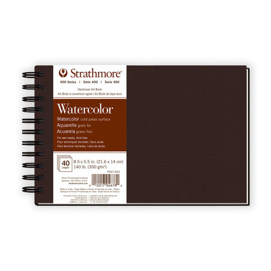 400 Series Watercolor Art Book, 8.5 x 5.5 in., 20 Sheets