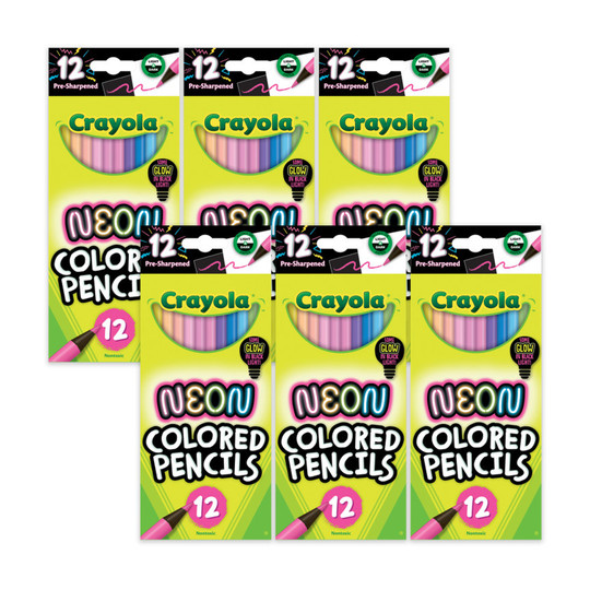Neon Colored Pencils, 72 Count