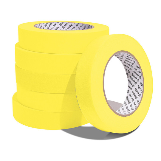 Yellow Masking Tape, 1 in. x 60 yd., 6-Pack