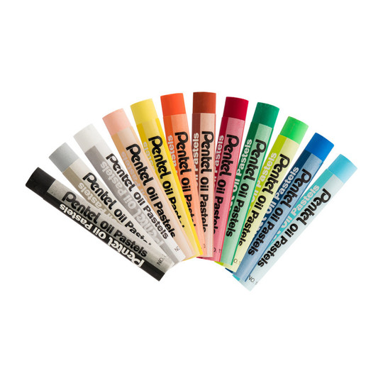 Assorted Oil Pastels, 12 Pack