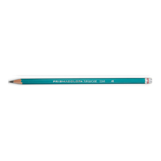 4B Graphite Drawing Pencils, 2 mm Core, Turquoise Barrel, 12-Pack