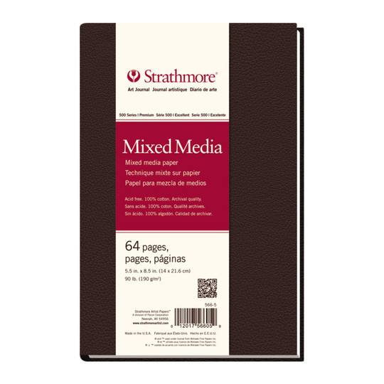 500 Series Hardbound Mixed Media Art Journal, 5.5 x 8.5 in., 64 Sheets