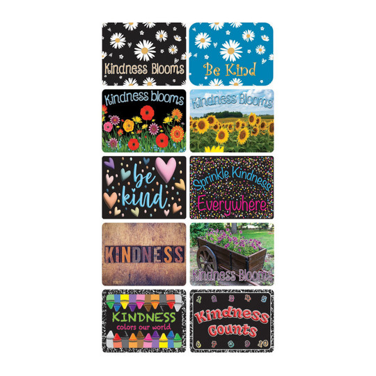 Kindness Theme Mini Whiteboard Erasers, 10 Pack