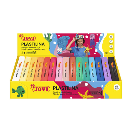 Assorted Non-Drying Reusable Modeling Clay, 15 Bars