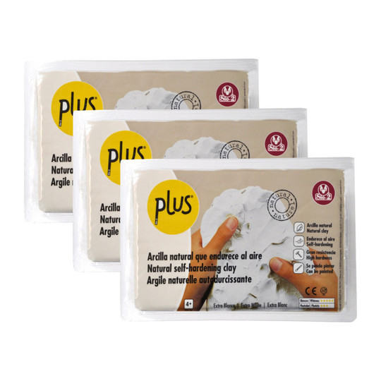 Extra White Air-Dry Clay, 2.2 lb Blocks, 3-Pack