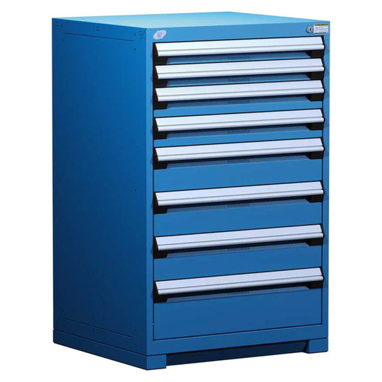 8-Drawer Heavy-Duty Modular Cabinet, 30"W x 27"D x 46"H - With Dividers