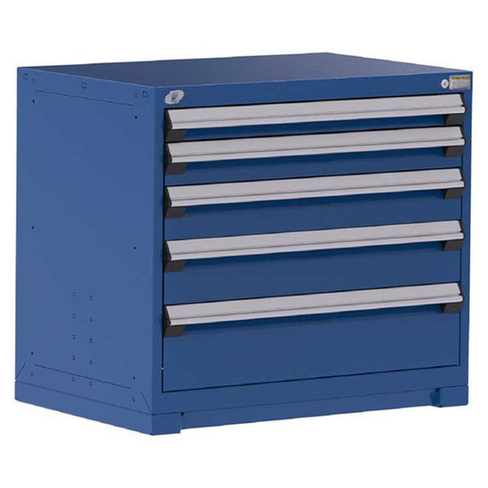 5-Drawer Heavy-Duty Modular Cabinet, 36"W x 24"D x 32"H - With Dividers
