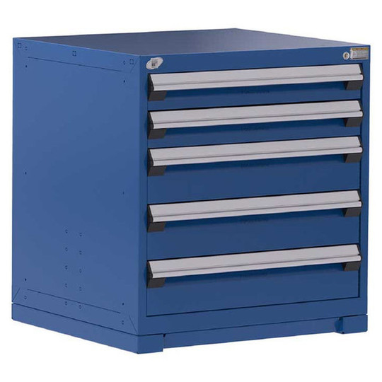 5-Drawer Heavy-Duty Modular Cabinet, 30"W x 27"D x 32"H - With Dividers - Drawer heights: 2 4"H, 3 6"H