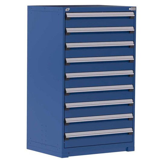 9-Drawer Heavy-Duty Modular Cabinet, 36"W x 27"D x 60"H - With Dividers