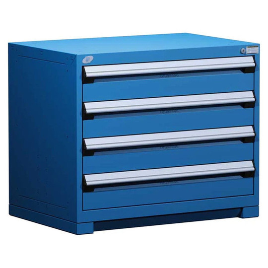 4-Drawer Heavy-Duty Modular Cabinet, 36"W x 18"D x 30"H - With Dividers - Drawer heights: 4 6"H