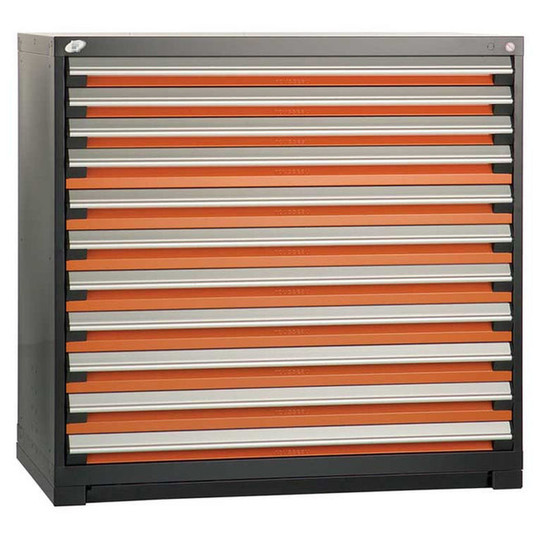 11-Drawer Heavy-Duty Modular Cabinet, 48"W x 24"D x 46"H - Without Dividers