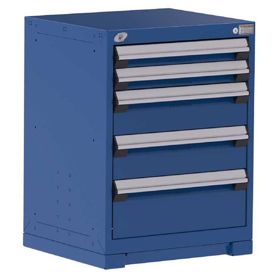 5-Drawer Heavy-Duty Modular Cabinet, 24"W x 27"D x 32"H - Without Dividers - Drawer heights: 2 3"H, 2 6"H, 1 8"H
