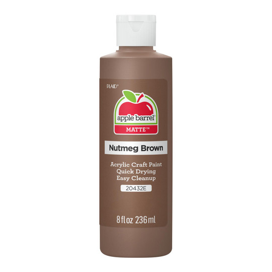 Matte Acrylic Craft Paint, Nutmeg Brown, 8 oz.