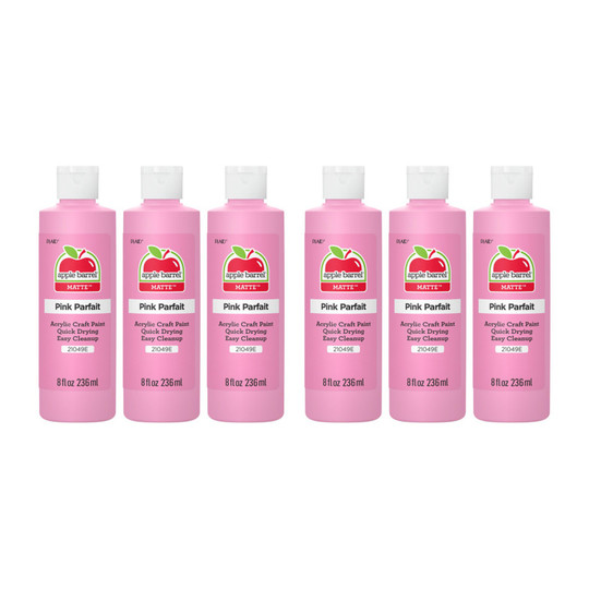 Matte Acrylic Craft Paint, Pink Parfait, 8 oz., Pack of 6