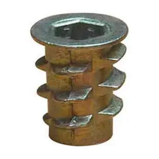 Flanged 3/8-16 threaded insert for soft wood
