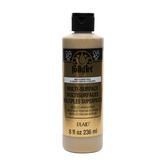 Metallic Acrylic Paint, 8 oz, 14K Gold