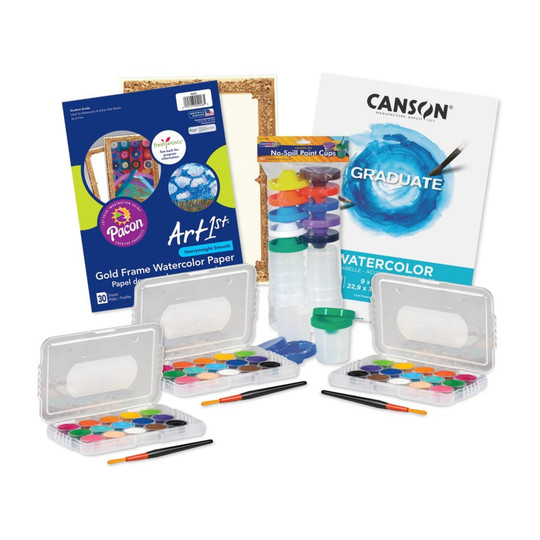 24-Set Watercolor Painting Party Kit