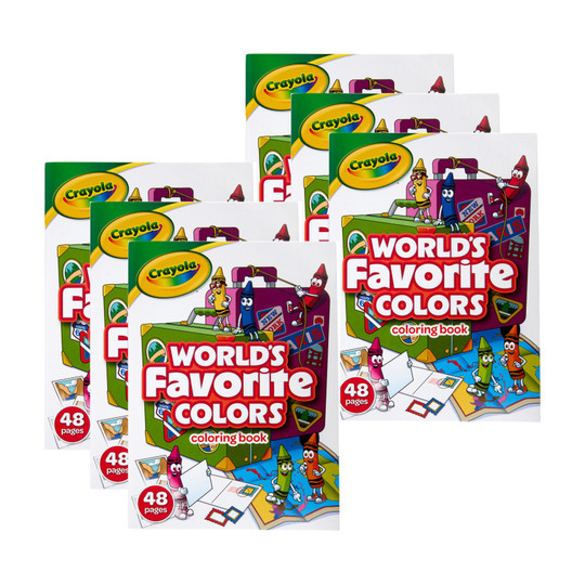Favorite Colors Coloring Book Set, 6-Pack
