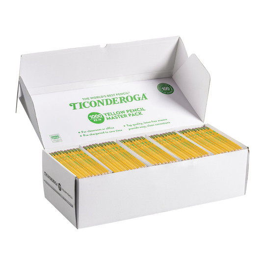 Pre-Sharpened Yellow Wooden #2 Pencils, 1,000 Pack