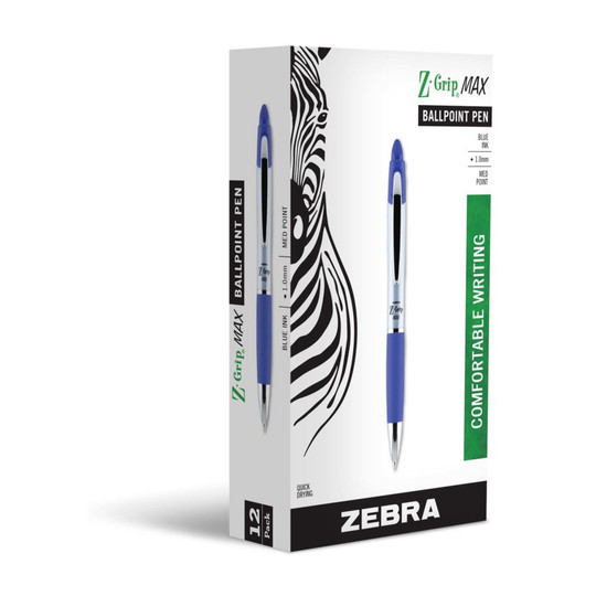 Blue 1.0 mm Retractable Ballpoint Pens, 12-Pack