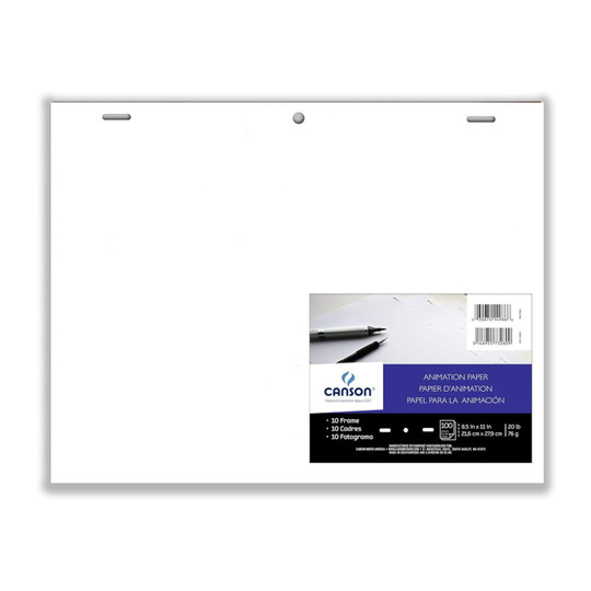 10-Frame Punched Animation Sheets, 100-Pack, 8.5 x 11 in.