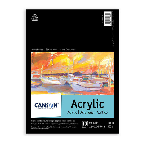Artist Series Acrylic Paper Pad, 9 x 12 in., 10 Sheets