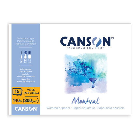 Artist Series Watercolor Paper Block, 9 x 12 Inches, 15 Sheets