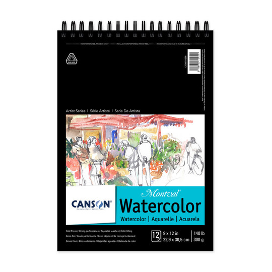 Artist Series Watercolor Pad, Top Wire Bound, 9 x 12 Inches, 12 Sheets