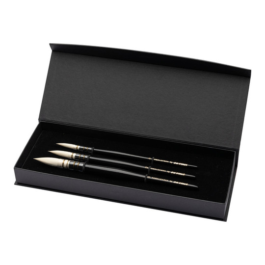 Fashion Illustration Watercolor Quill Brush Set, 3 Pieces