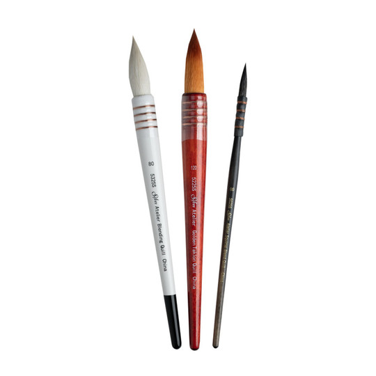 Small Quill Brush Set, 3 Brushes