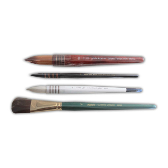 Atelier Quill Brush Set, 4 Brushes