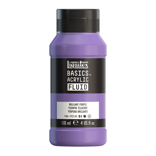 Brilliant Purple Acrylic Fluid Paint, 118 mL Bottle
