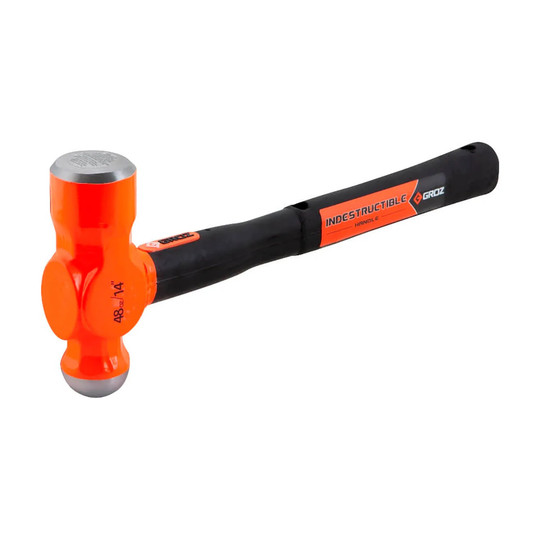 48 oz. ball peen hammer with a 14 in. rubber-grip handle