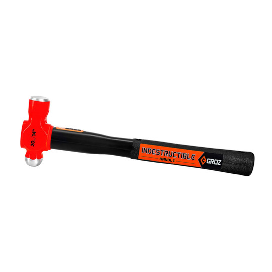20 oz. ball peen hammer with a 14 in. rubber-grip handle