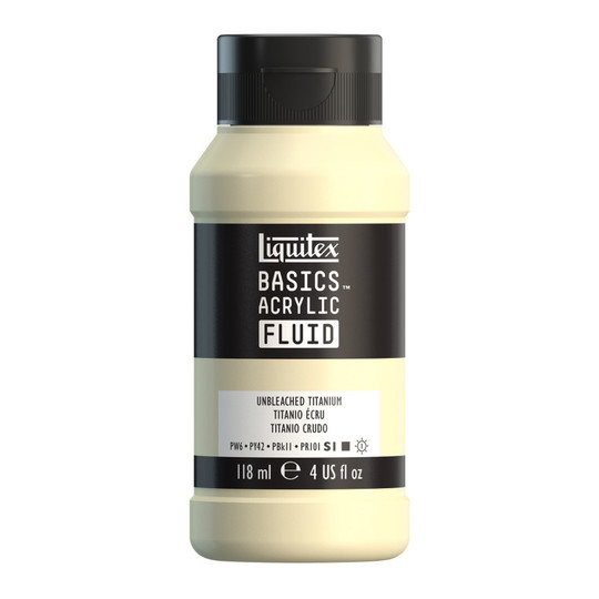 Acrylic Fluid Paint, Unbleached Titanium, 118 mL Bottle