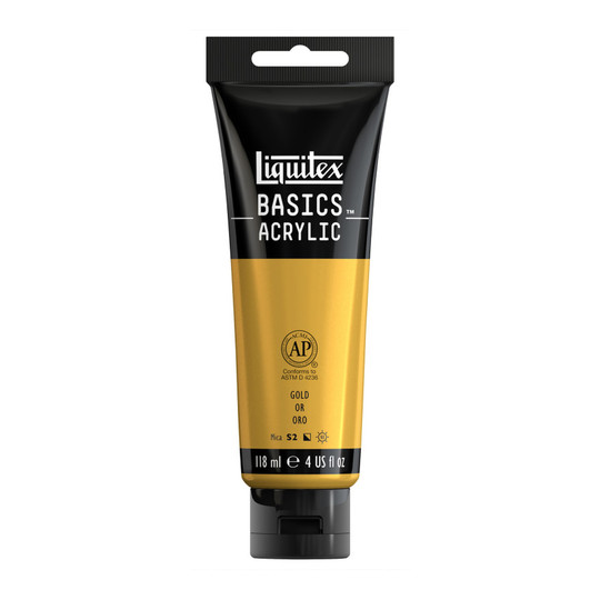 Gold Acrylic Paint, 118 mL Tube