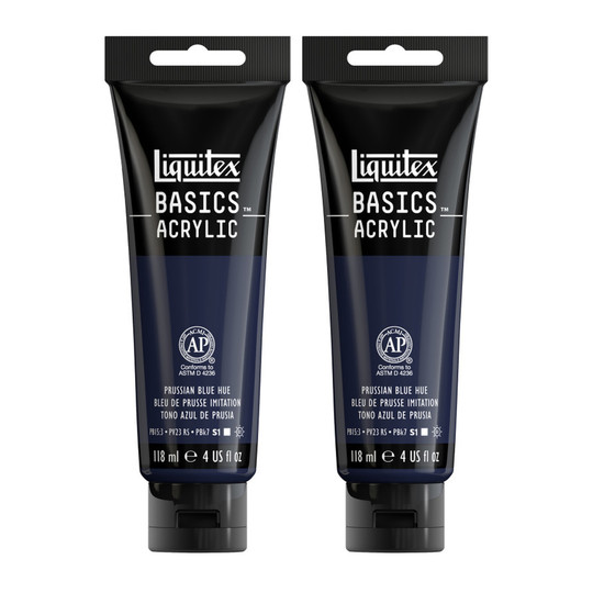 Prussian Blue Hue Acrylic Paint, 118 mL Tubes, Pack of 2