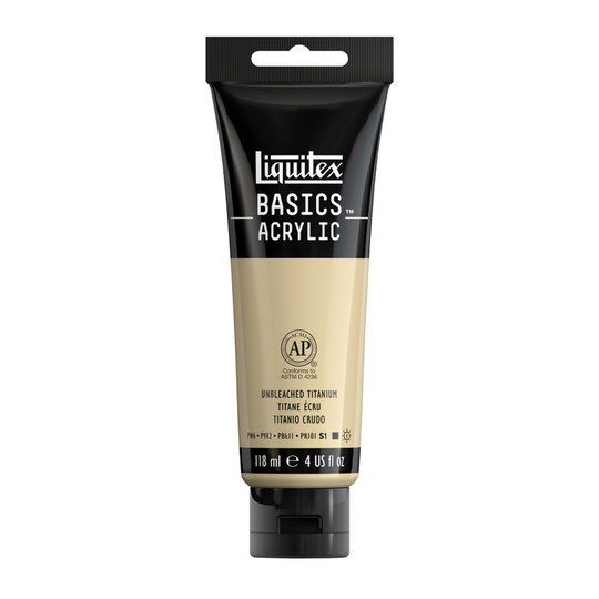 Acrylic Paint Tube, Unbleached Titanium, 118 mL