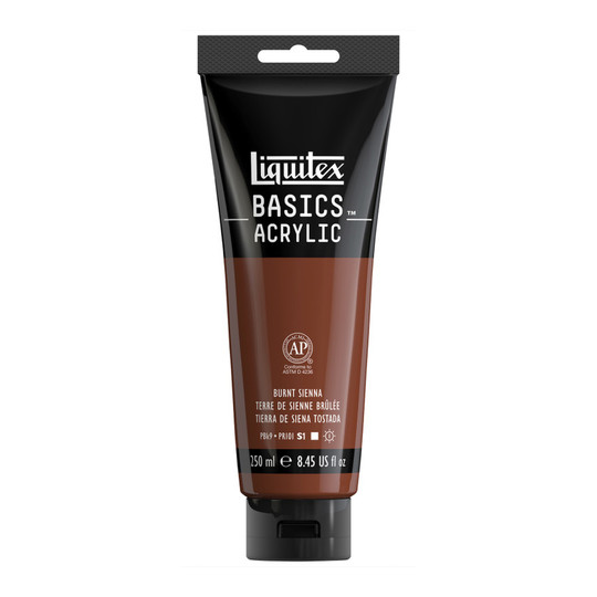 Basics Burnt Sienna Acrylic Paint, 250 mL Tube