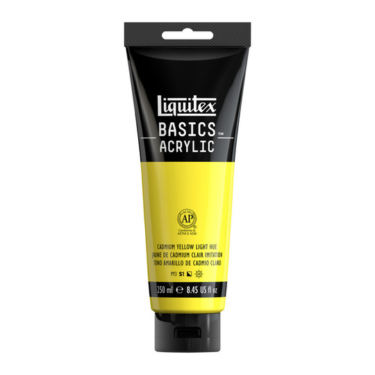Acrylic Paint, Cadmium Yellow Light Hue, 250 mL Tube